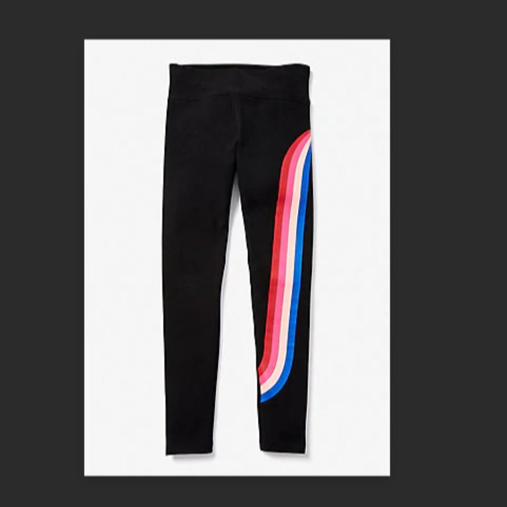 NWT Justice Retro Stripe Graphic Leggings